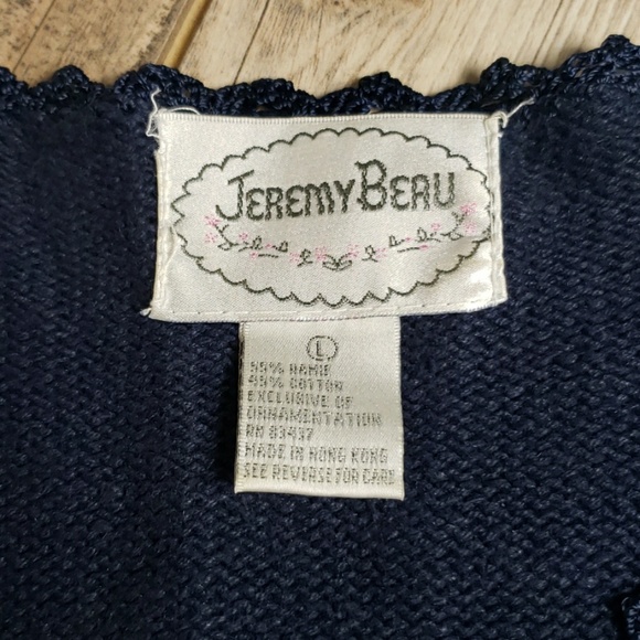Jeremy Beau Blue Sweater Vest L - Picture 4 of 5